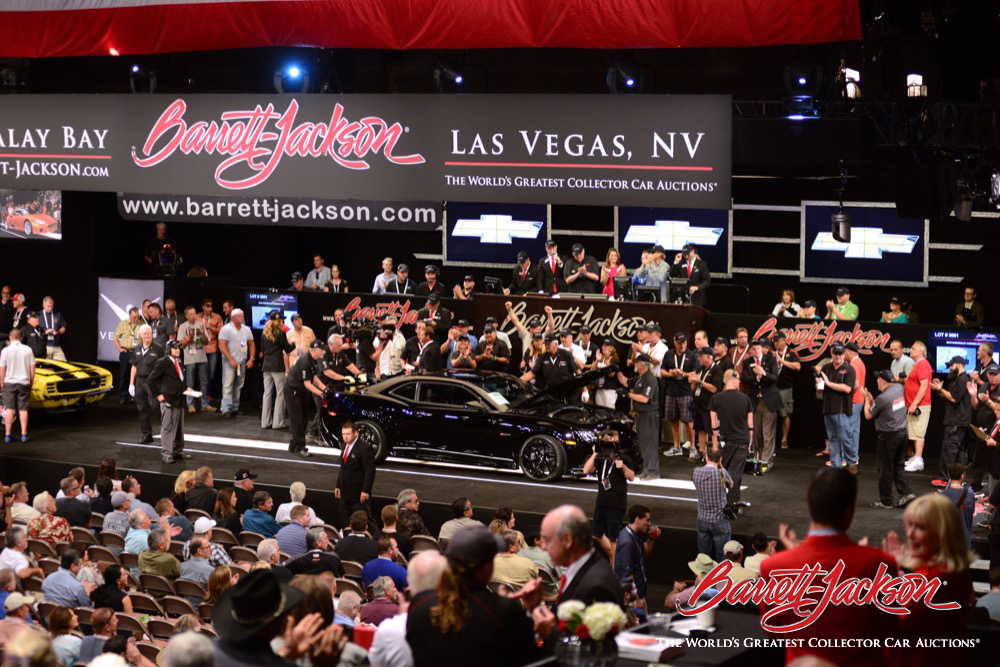 The auction of the very last fifth-generation 2015 Chevrolet Camaro Z/28 (Lot #3001), donated by General Motors, raised $135,000 for the National Multiple Sclerosis Society.