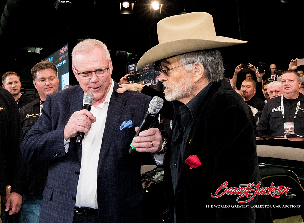 Burt Reynolds brought his 1978 Pontiac Firebird (Lot #1401) to the stage.