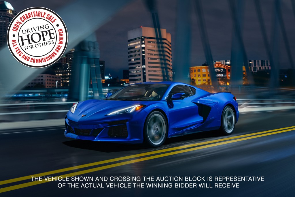 2023 PALM BEACH AUCTION – 2024 CHEVROLET CORVETTE E-RAY 3LZ FIRST RETAIL PRODUCTION VIN 001 – 100% OF THE HAMMER PRICE TO BENEFIT DONORSCHOOSE