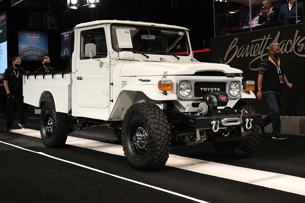 This 1980 Land Cruiser FJ45 Pickup (Lot #990) set a new auction record when it sold for $110,000 in Scottsdale.