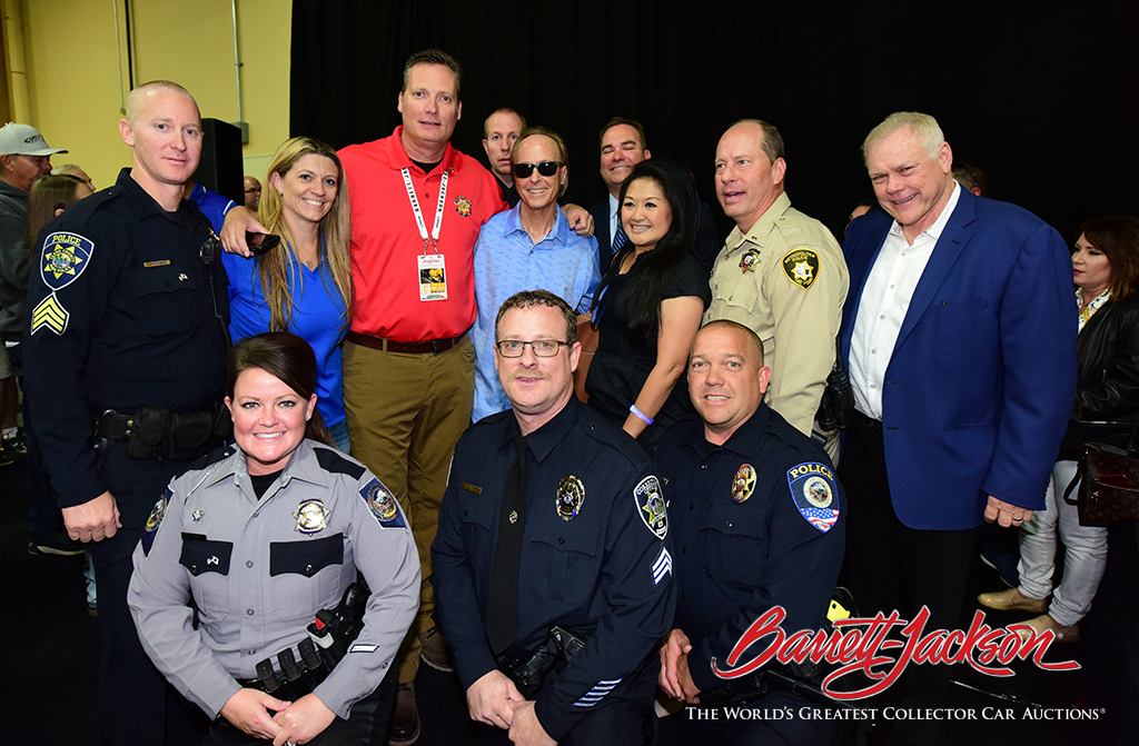 Steve Davis and Craig Jackson with Lieutenant Alan Davidson, Nevada Highway Patrol and President of the Injured Police Officers Fund (IPOF), with other IPOF representatives and Las Vegas first responders.