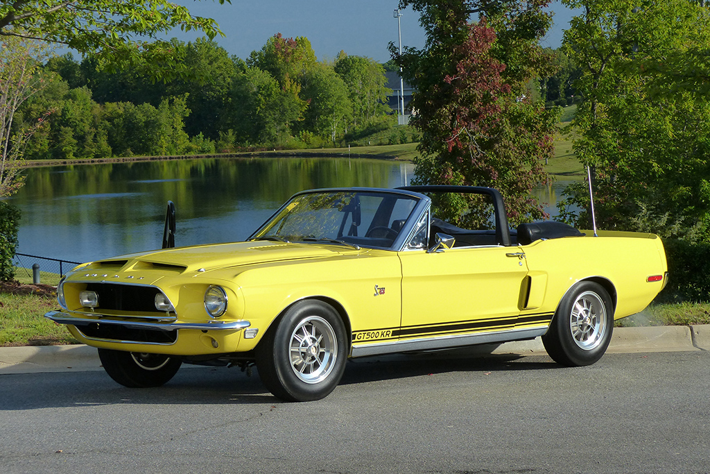 Selling with No Reserve: This 1968 Shelby GT500KR convertible owned by racing legend Rick Hendrick.