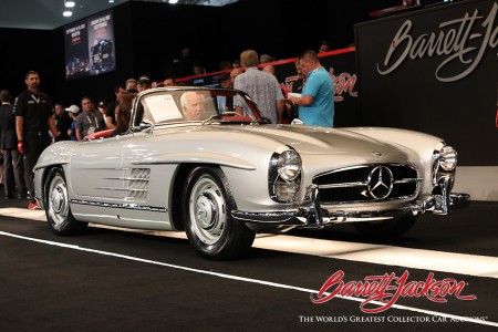 SOLD for $1,045,000: This impeccable 1957 Mercedes-Benz 300SL Roadster.