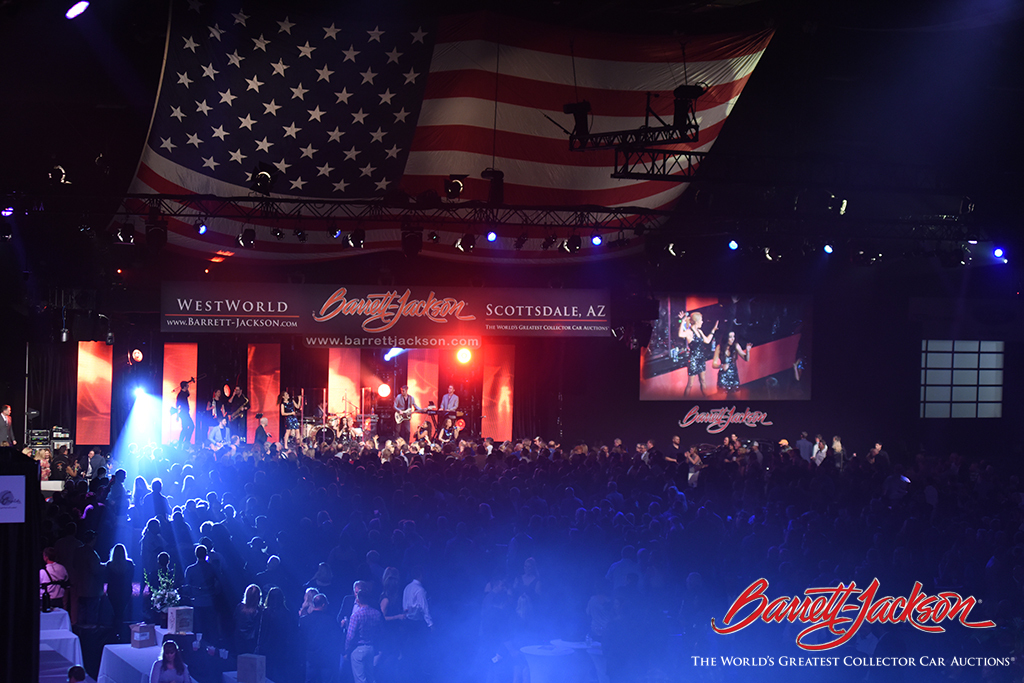 The evening before the collector cars start to roll across the block is always special, when the auction arena is transformed for the glamorous Opening Night Gala.