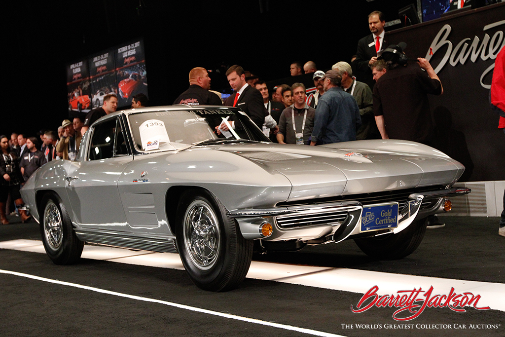 Lot #1393, a 1963 Chevrolet Corvette 327/360 Split-Window “Fuelie” sold for $385,000.