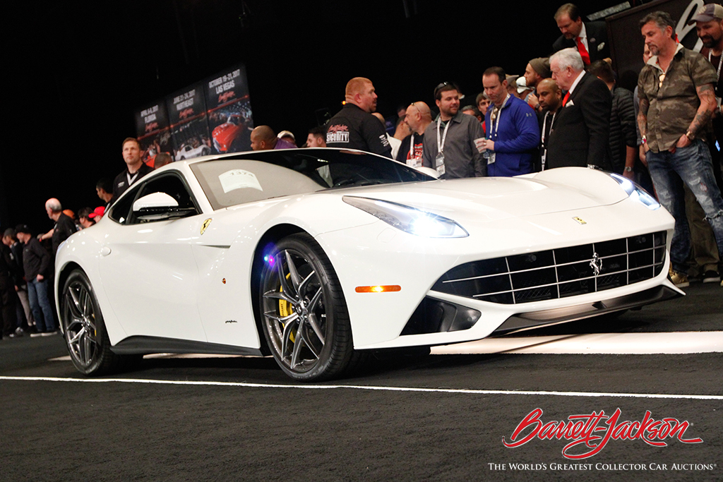 A stunning white 2015 Ferrari F12 Berlinetta Lot #1374) went to its new home for $330,000 - making it one of the auction's top 10 sellers.