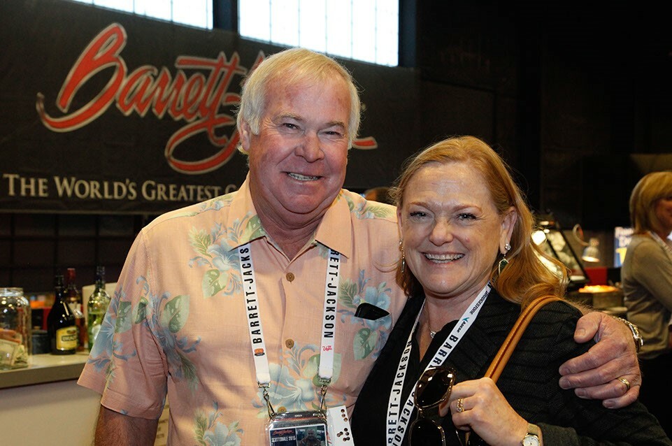 Greg Mauzy and his wife Michelle enjoying their time in the skybox at the Scottsdale 2015 auction.