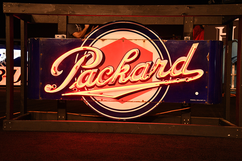 RARE Designed PACKARD APPROVED SERVICE AUTO GAS & OILS PUMP REAL NEON SIGN LIGHT 