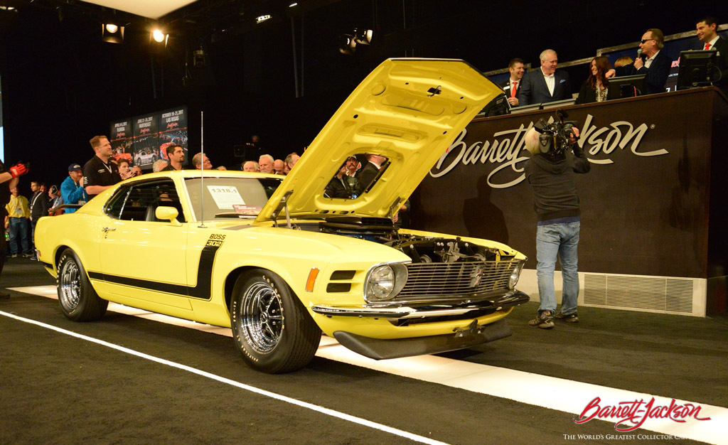 Barrett-Jackson President Steve Davis had several of his vehicles in this year's auction, including this 1970 Ford Mustang Boss 302 Fastback, which sold for $136,400. 