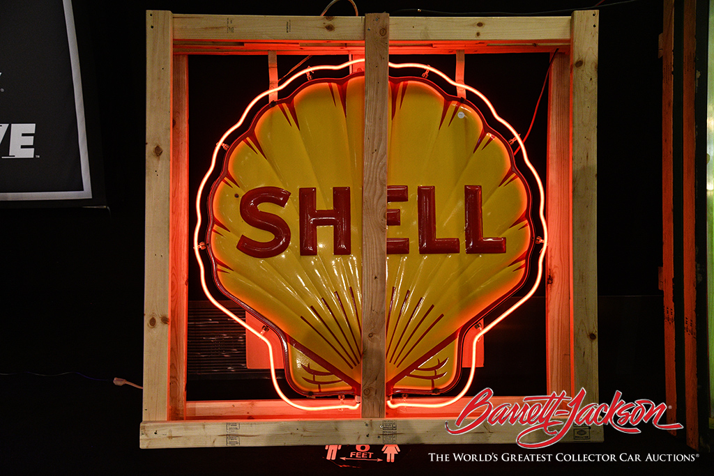 Lot #9398.1 - 1930S SHELL OIL THREE-DIMENSIONAL NEON PORCELAIN SIGN - $57,500