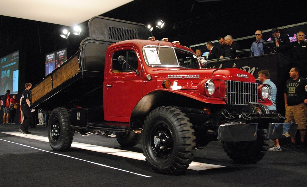 The 2016 Palm Beach Auction featured this dump-style1957 Dodge Power Wagon (Lot #707).