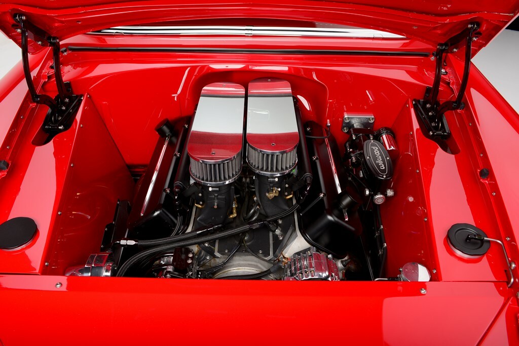 The Chevy 210 features an all-aluminum Dart 540ci Chevy big block and AFR heads.