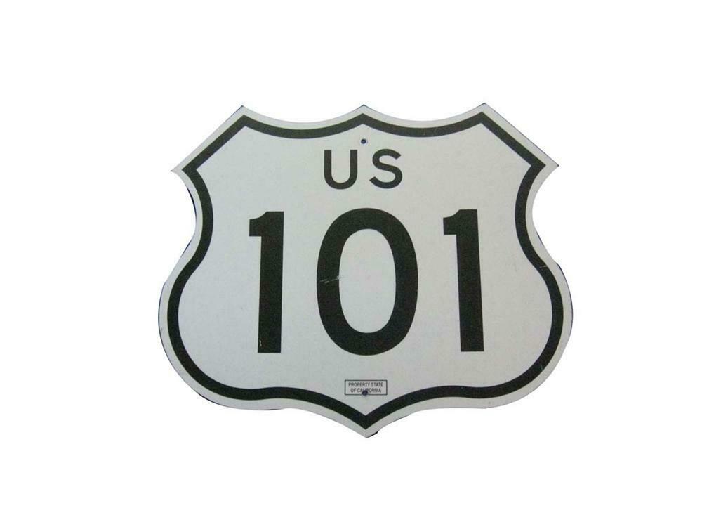 Iconic 1960s California U.S. 101 highway road sign.