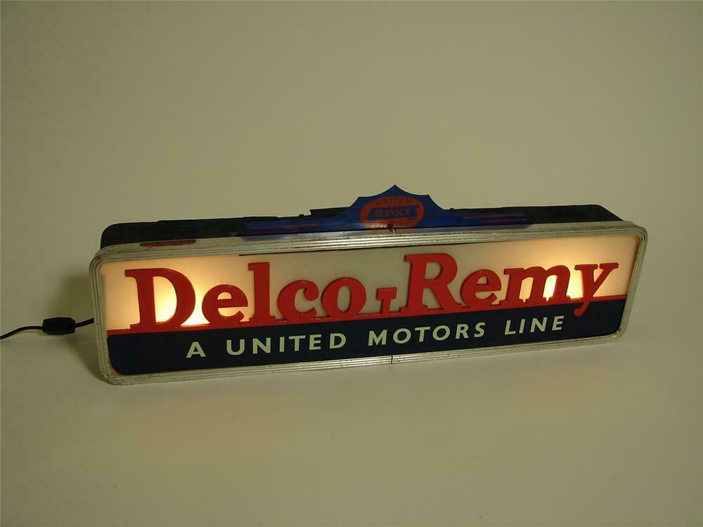 Exceptional 1940s United Motors Service Delco-Remy light-up g