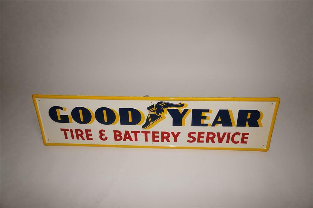 Superb N.O.S. 1950s Goodyear Tire and Battery Service horizon