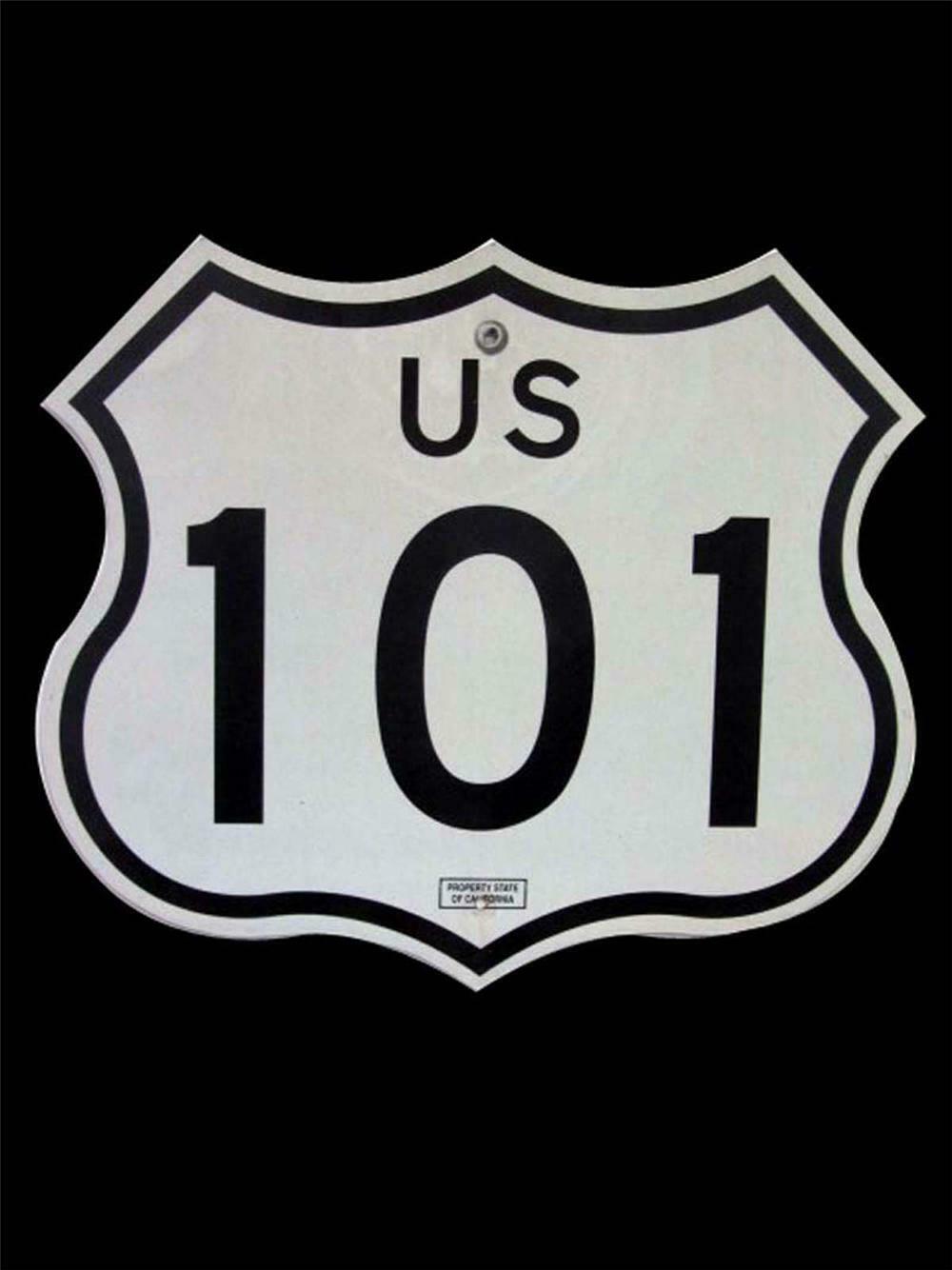 Pacific Coast Hwy 101 Metal Sign