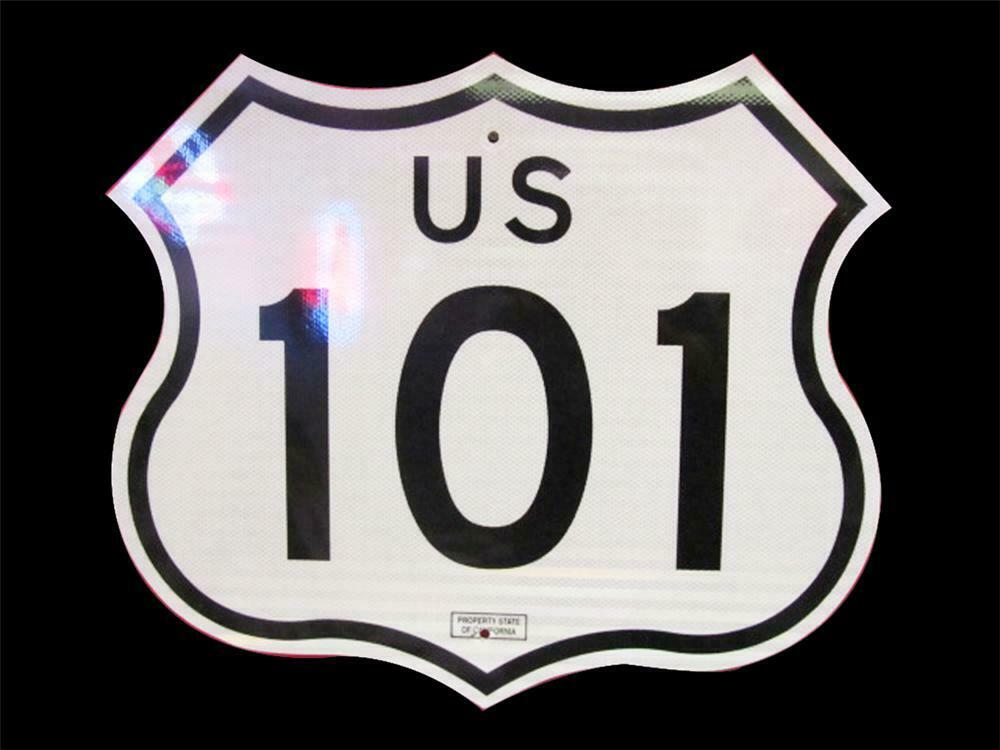 Highly prized West Coast U.S. Route 101 metal highway road si