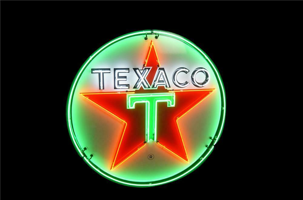 Awesome late 1940s-50s Texaco Service Station single-sided po