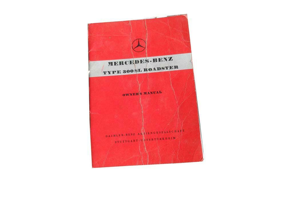 Original Mercedes Benz 300 Sl Roadster Owners Manual Edition