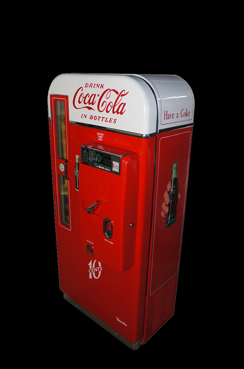 Wonderful professionally restored Coca-Cola Vendo 81 ten cent soda machine. - Front 3/4 - 151826