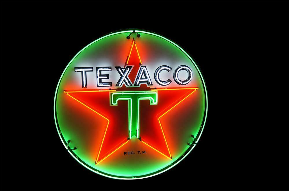 Outstanding 1940s-50s Texaco Service Station single-sided porcelain ...