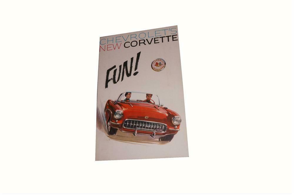 N O S 1957 New Chevrolet Corvette Large Tri Fold Showroom Sa
