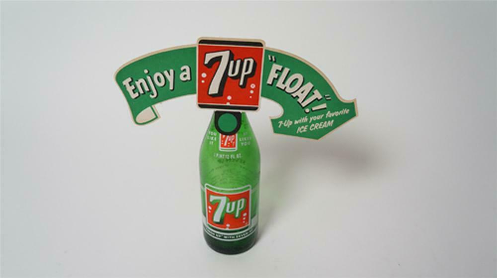 1950's 7-up Float cardboard store display with original large