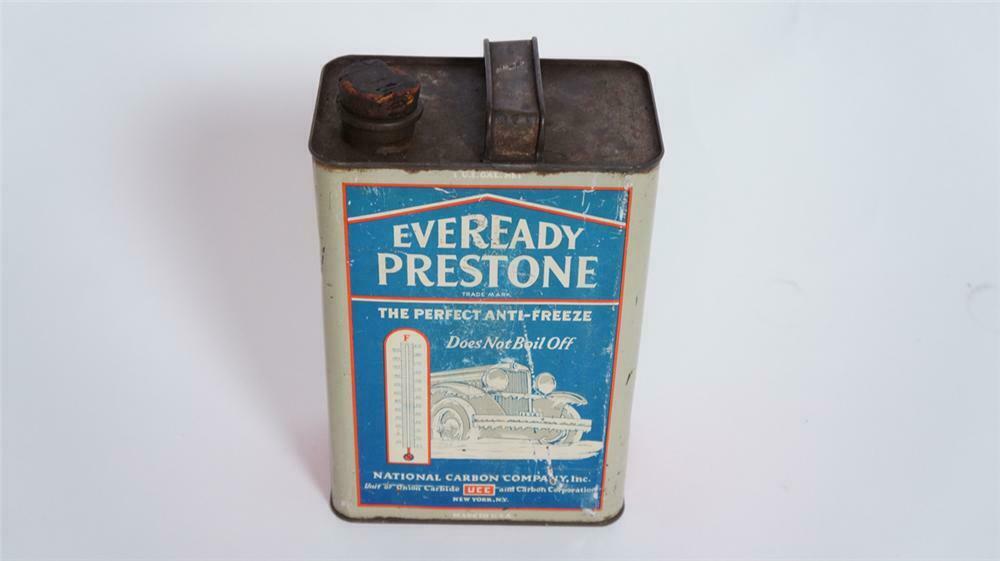 1930's Eveready Prestone Anti-Freeze solder seemed one gallon