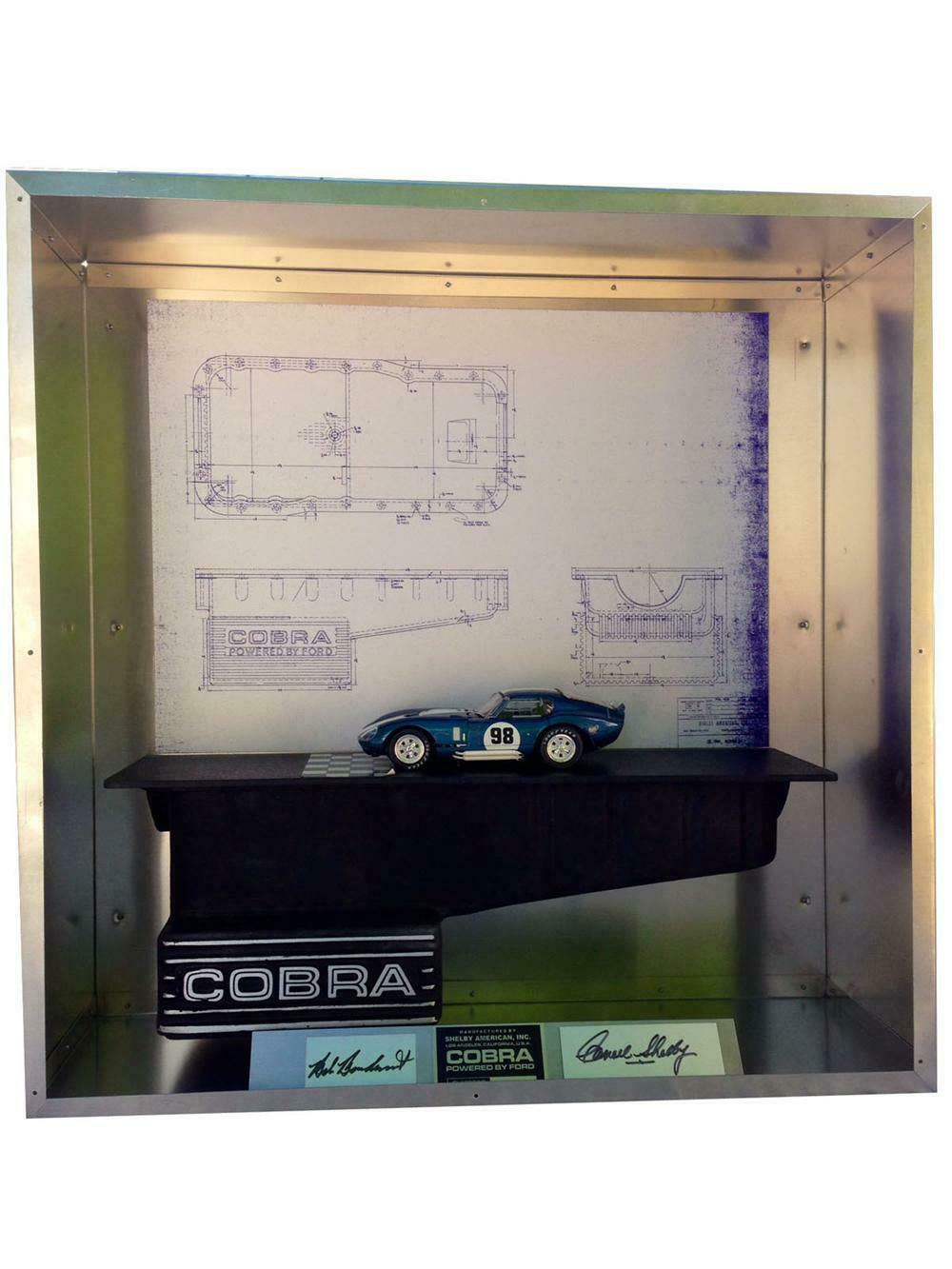 Neat Cobra Oil Pan Shadow Box With Shelby Oil Pan Blue Print