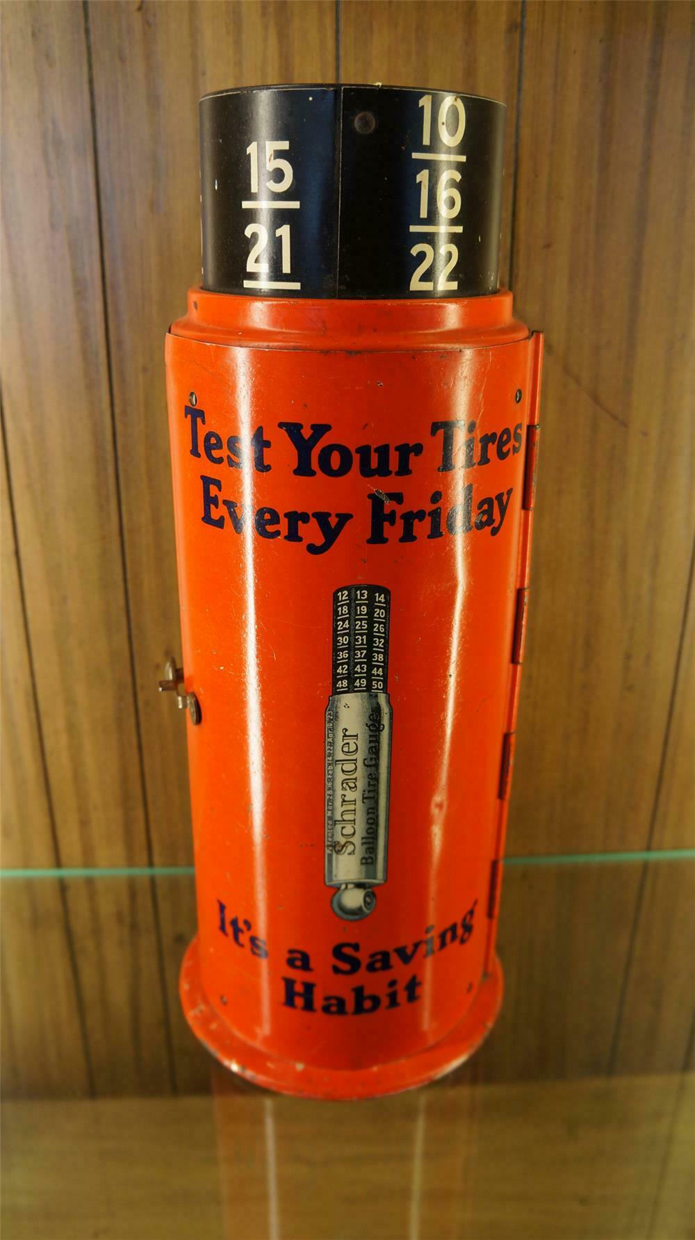 1920 S Schrader Balloon Tire Gauge Automotive Garage Metal Co