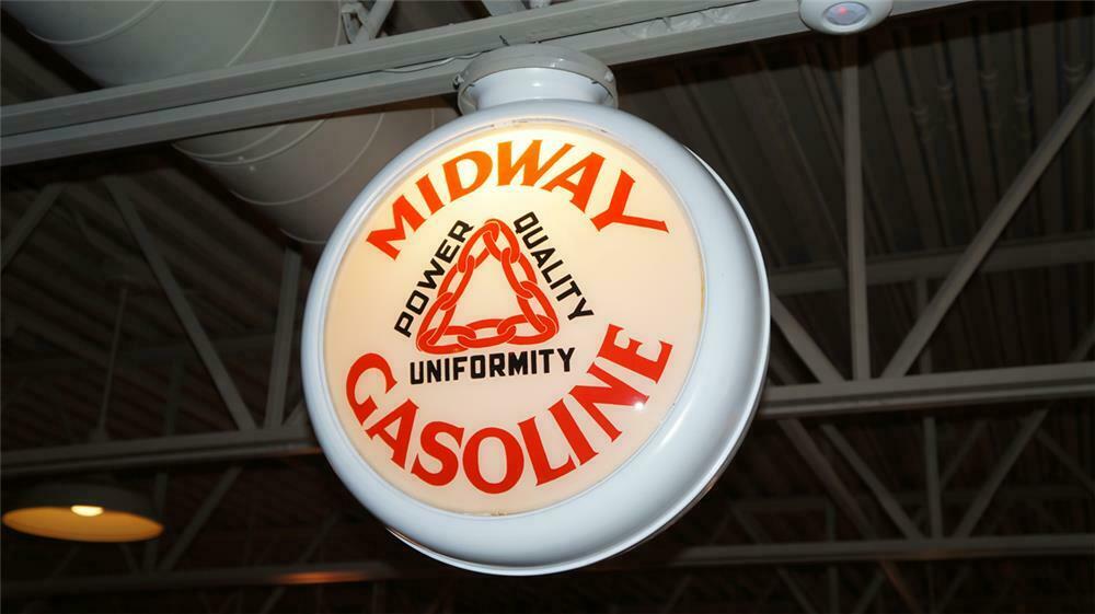 Highly Prized Circa 1930 S Midway Gasoline Metal Bodied Gas P
