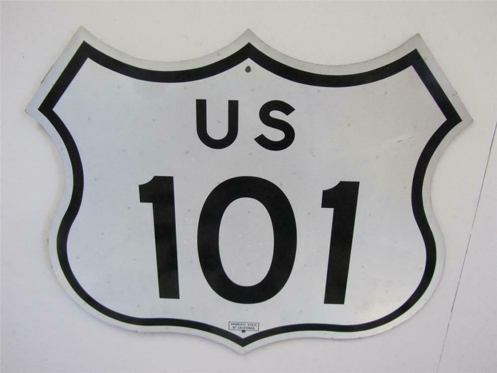 Desirable US 101 highway 'Pacific Coast Highway' die-cut meta