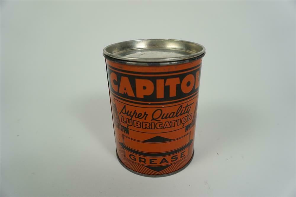 Fabulous 1930s Capitol Quality Lubrication One Pound Grease