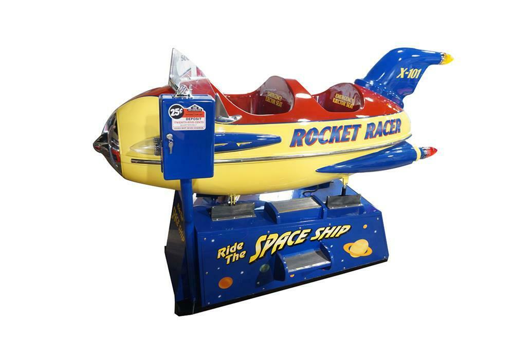 Stellar 1950s Rocket Ship kiddy ride restored to day one cond