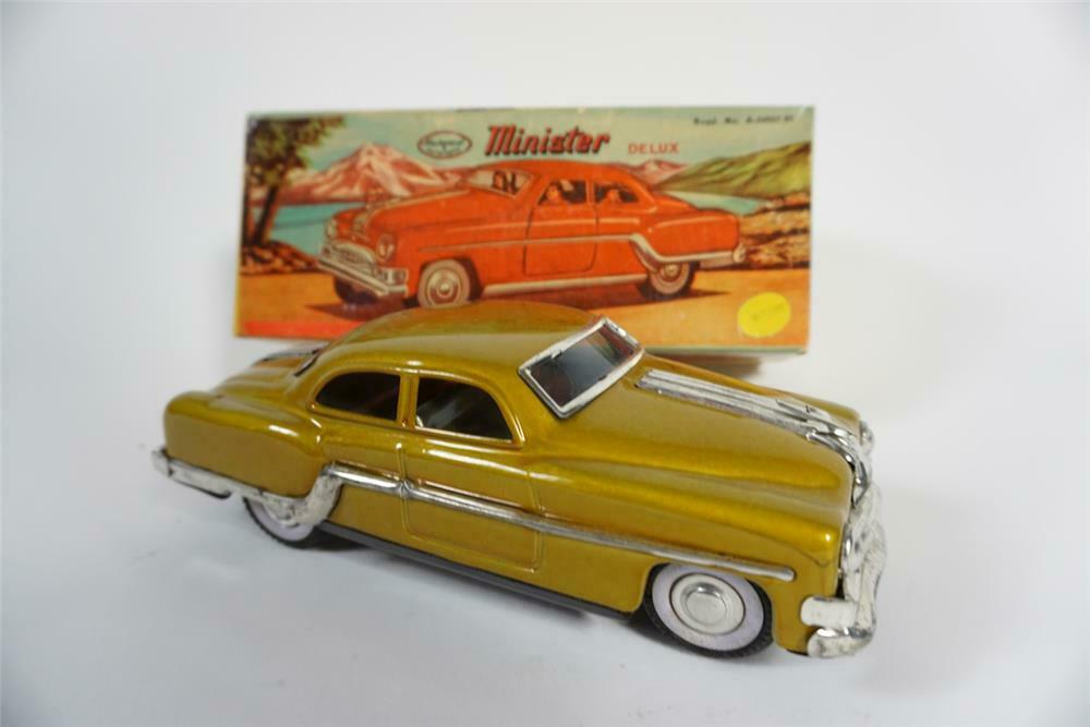 vintage minister delux tin toy car