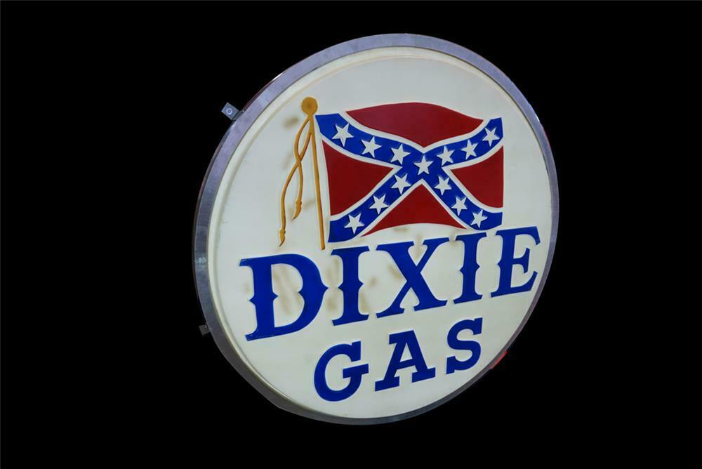 Extremely hard to find Dixie Gas with Rebel Flag singlesided