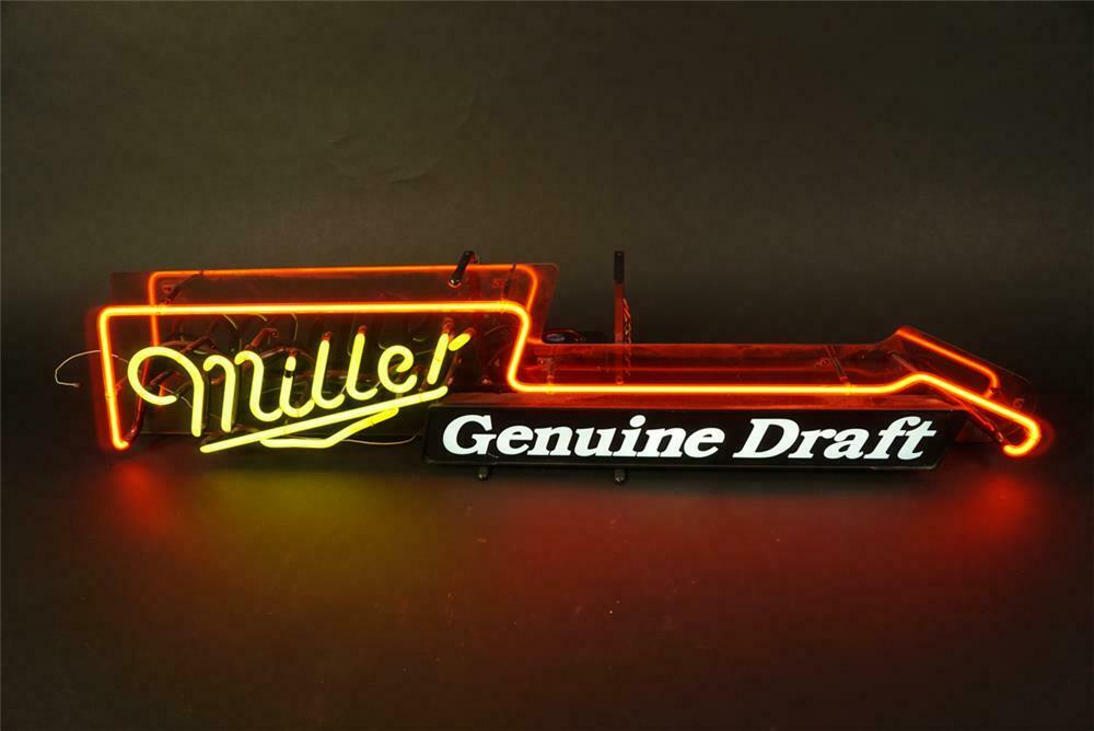 Miller Genuine Draft guitar shaped neon tavern sign.