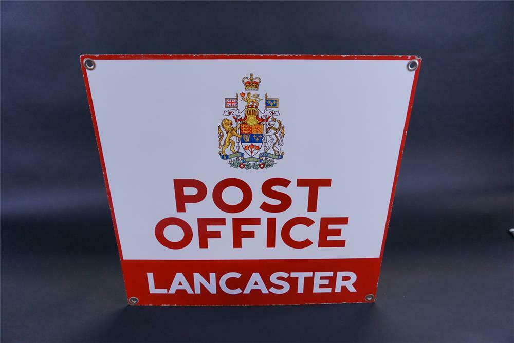 Interesting circa 1950s Lancaster Post Office singlesided porcelain