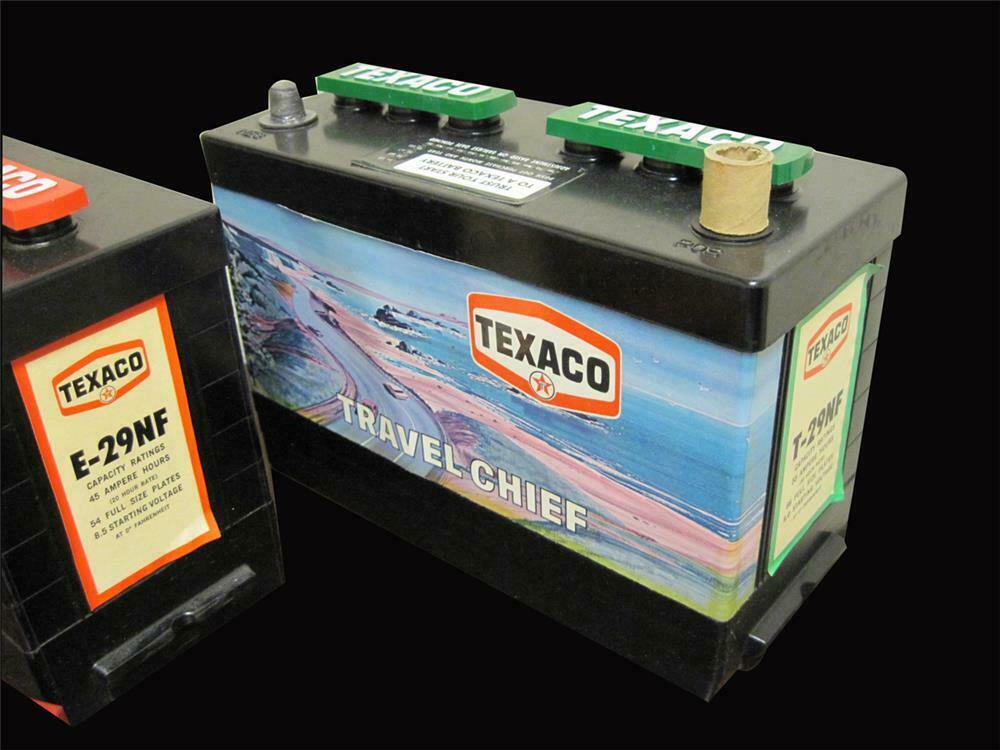 Lot Of Two Nos 1960s Texaco Batteries Found New And Unused