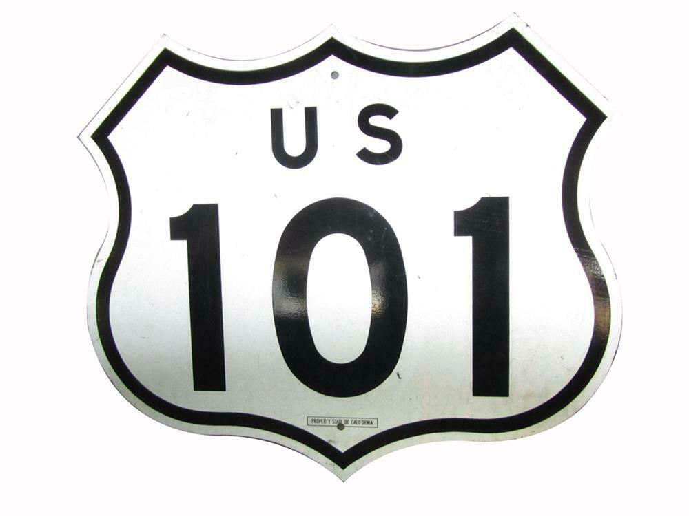 Highly desirable US 101 Pacific Coast Highway die-cut shield-