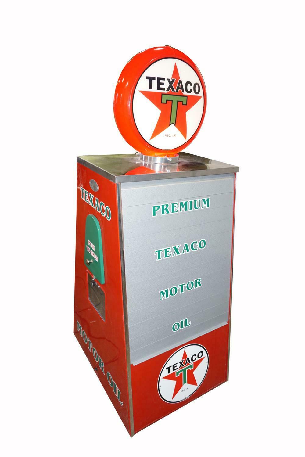 Nicely Red Circa 1940s 50s Texaco Oil Sel Fuel Islan Nicely Red Circa 1940s 50s Texaco Oil Sel Fuel Island Can Display