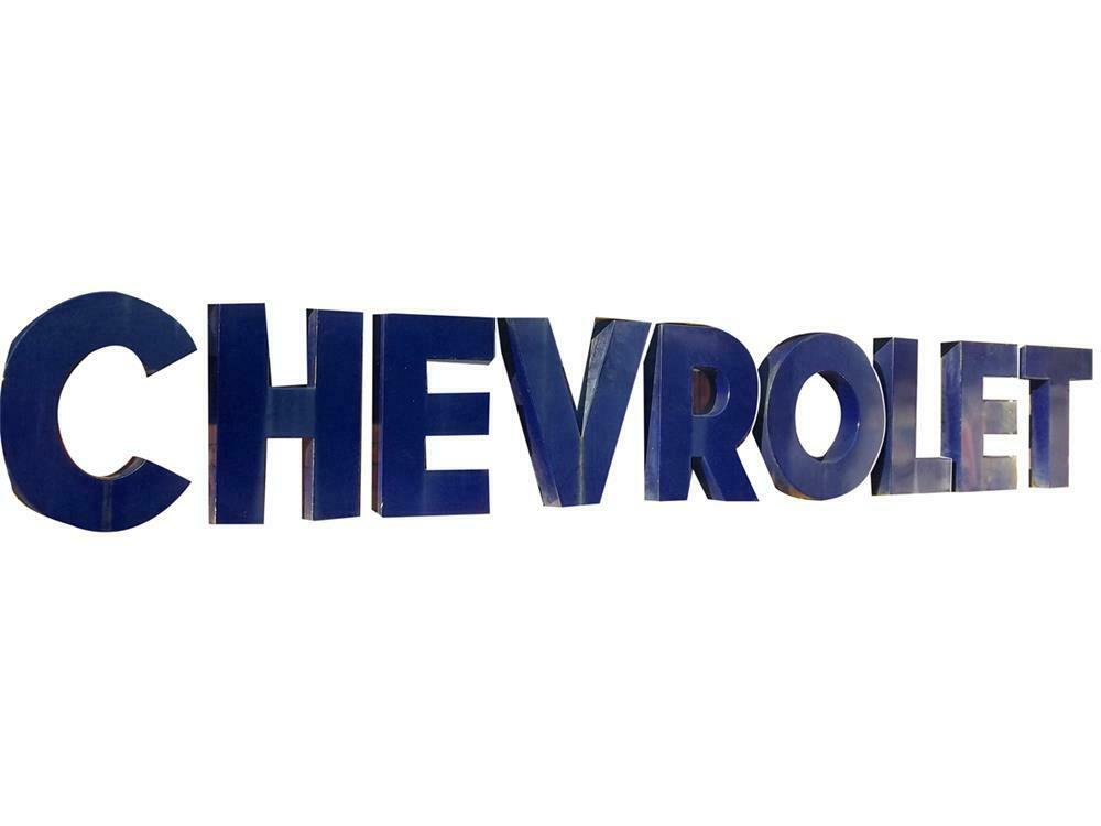 Fantastic Set Of Vintage Chevrolet Dealership Marquee Three D