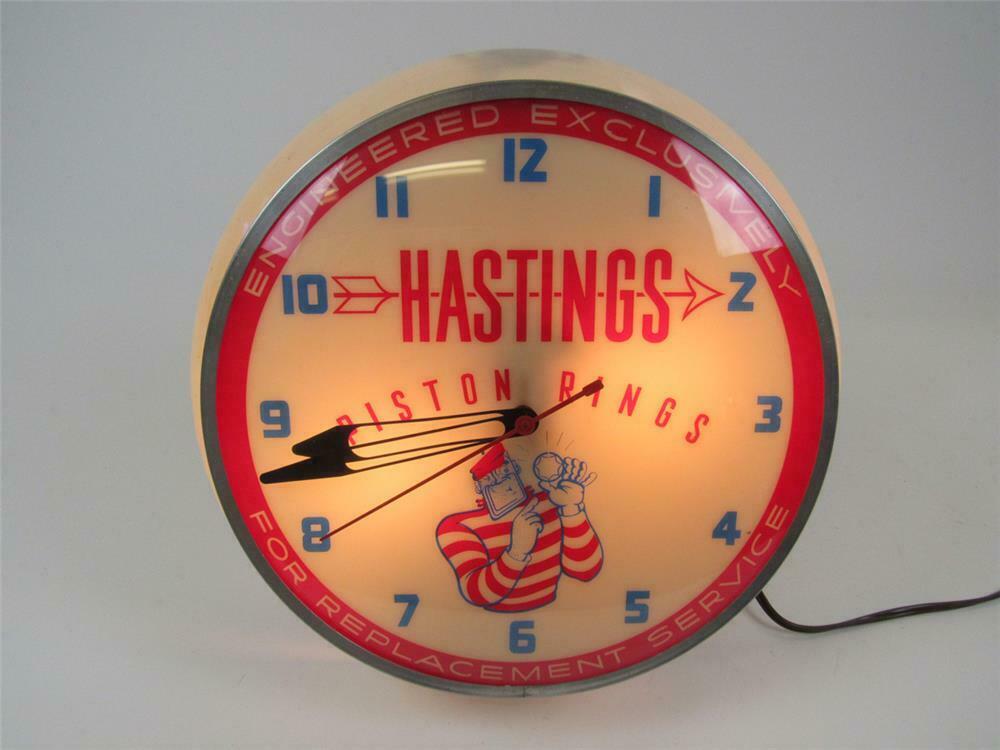 Wonderful 1958 Hasting's Piston Rings lightup service statio