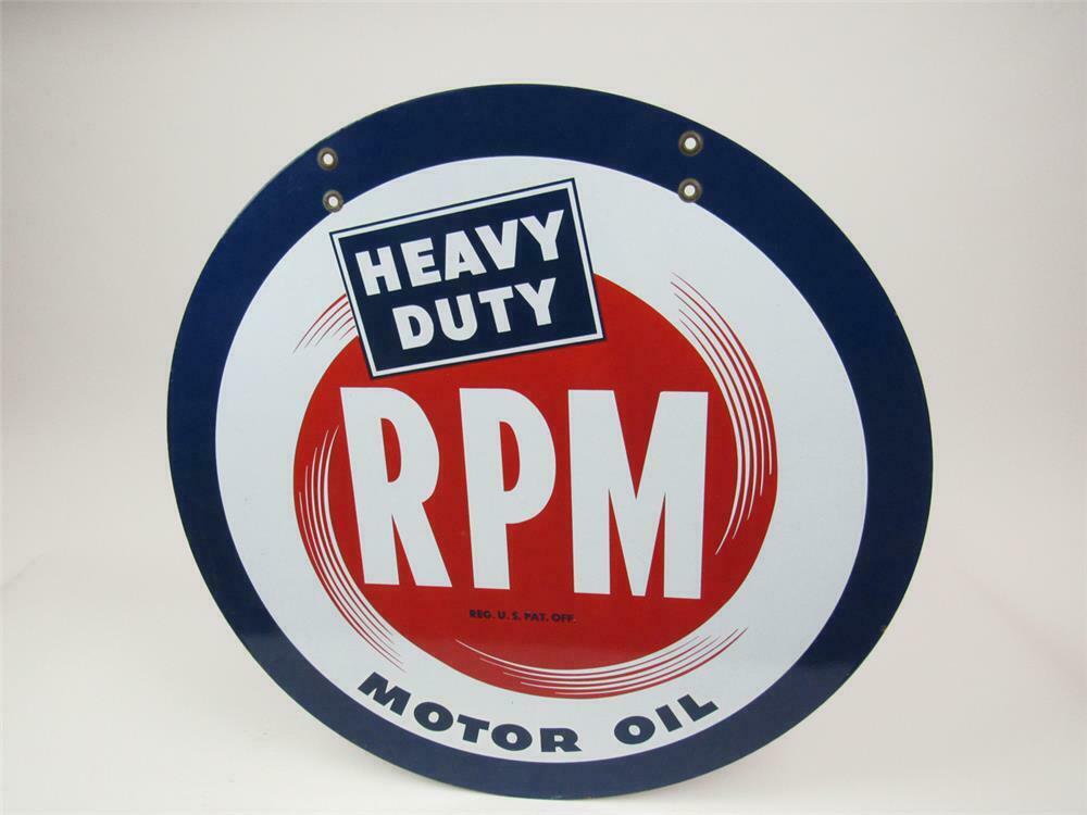Very nice Standard RPM Heavy Duty Motor Oil double-sided porcelain ...