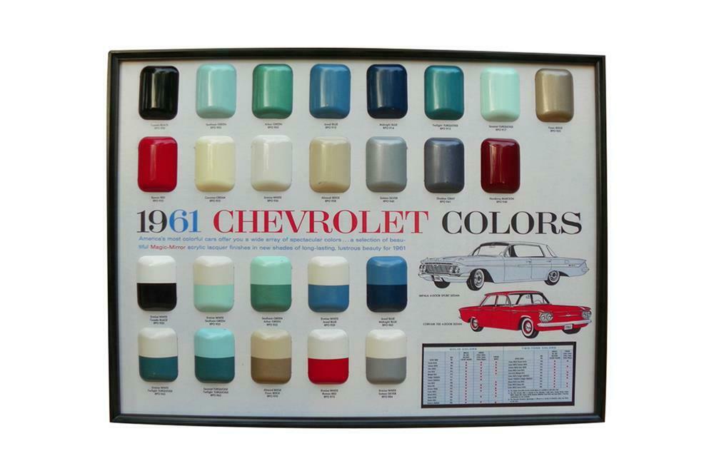 1961 Chevrolet Showroom Exterior Paint Color Display 1961 Chevrolet Showroom Exterior Paint Color Display