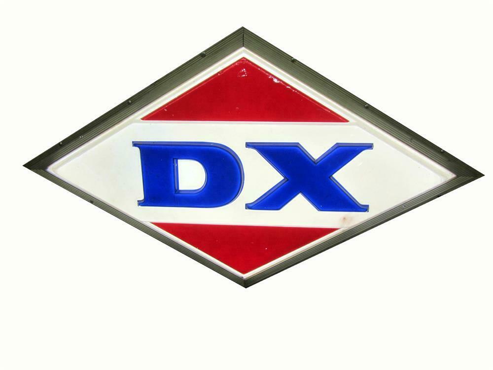 Nifty 1960s DX Gasoline single-sided light-up service station