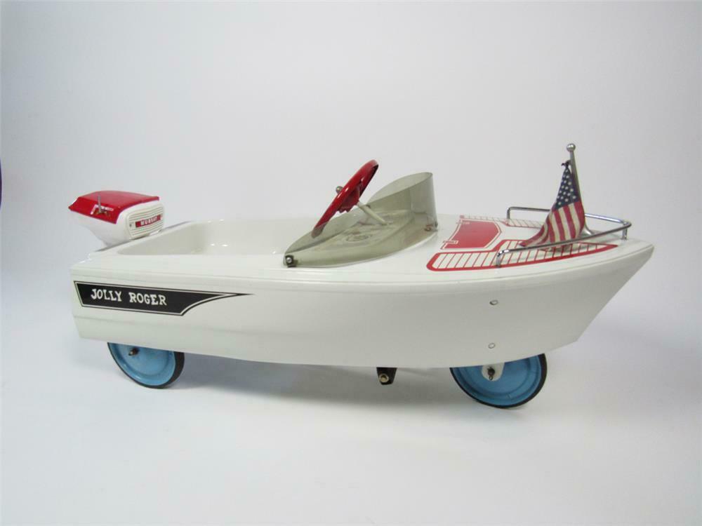 Outstanding 1950s-60s Murray Jolly Roger pedal car/boat with