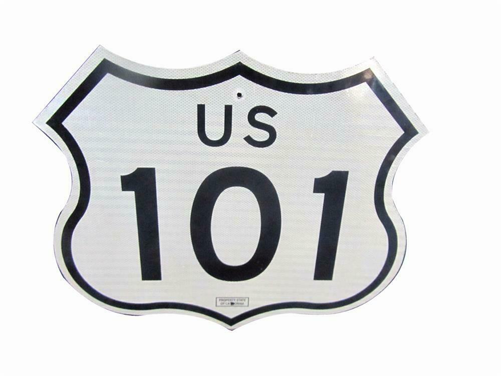 Very desirable California U.S. Route 101 metal road sign.