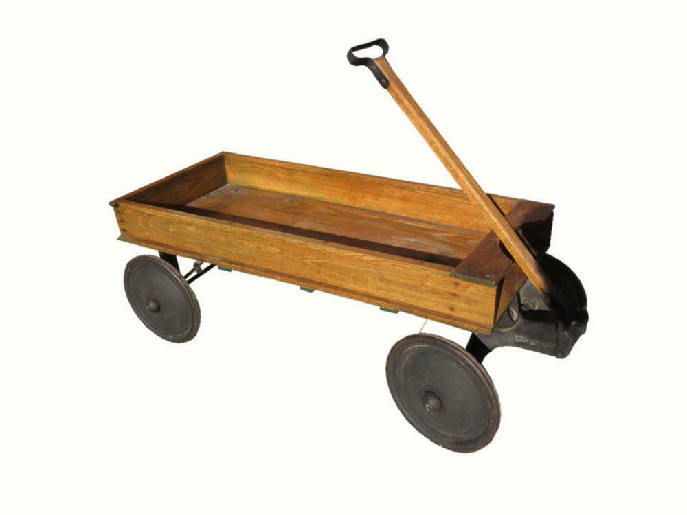 vintage wooden toy wagon