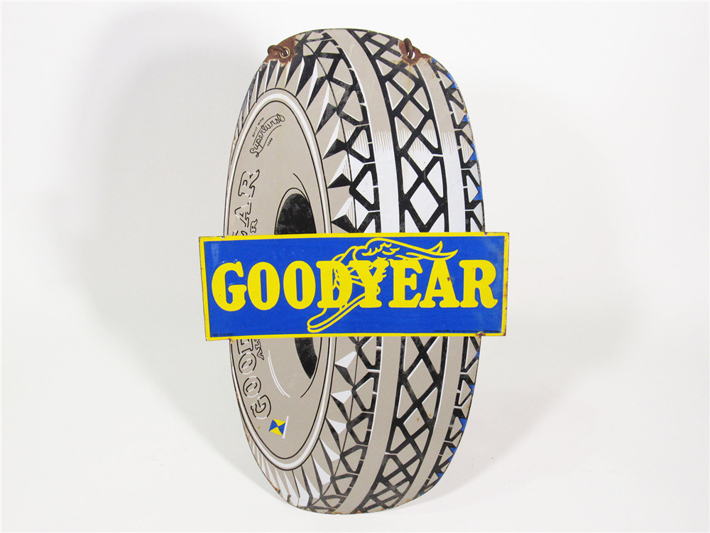1930s Goodyear Tires Porcelain Garage Sign